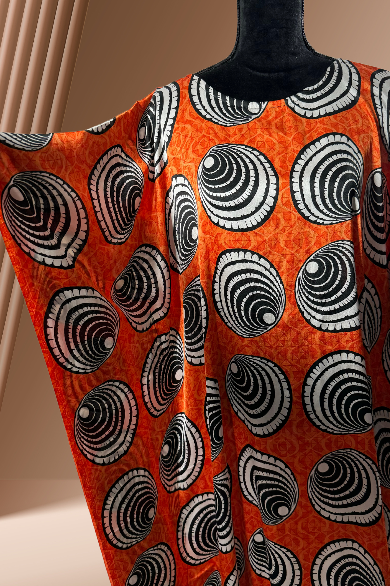 Afrikansk klänning | Kaftan i tryckt siden